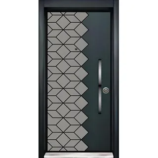 Xlmoebel Haustür Graue Eingangstür aus Aluminium und Kunststoff mit Sicherheitsschloss (Haustür, 1-St., 1x Haustür; 5x Schlüssel; 1x Griffset), Made in Europa grau