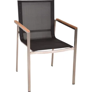Garden Pleasure Stapelstuhl DENVER 58 x 55 x 86 cm grau 2 St.