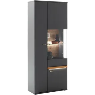 MCA Furniture Vitrine MARSALLA 80 x 0 x 0 cm Grau
