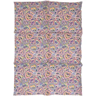 Bio-Dinkelkissen groß 6-Kammer 40x30cm - Bio Füllung & Bio-Stoff "Psychedelic Heart" - Wärmekissen Körnerkissen