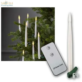 10 Kabellose LED Weihnachtskerzen Lichterkette Weihnachtsbaumbeleuchtung Kerzen