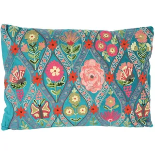 Casa Moro Deko-Kissen Jolina BLAU 48x30 cm mit Füllung & mit Blumen Schmetterlingen Bestickt Boho Chic Zierkissen bunt rechteckig Couch-Kissen Sofa-Kissen KI10008