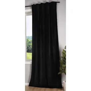 Gardinenbox Milano verdeckte Schlaufen 135 x 235 cm schwarz