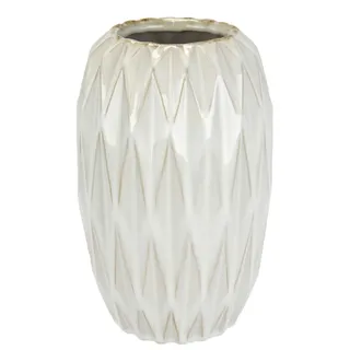 Vase, Creme, Keramik, 13x22 cm, Dekoration, Vasen, Keramikvasen