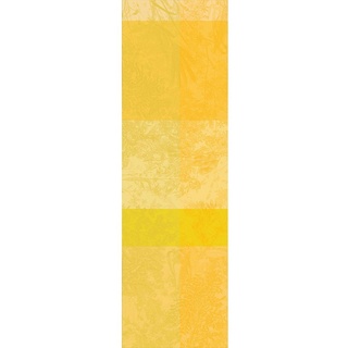 Garnier Thiebaut Tischläufer Tischläufer Mille Esprit jardin Solaire 55x180 cm, jacquard-gewebt gelb