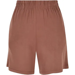 Stoffhose URBAN CLASSICS "Urban Classics Damen Ladies Modal Shorts", Damen, Gr. 4XL, US-Größen, braun (terracotta), 77% Modal, 23% Polyester, unifarben, loose fit, Hosen Stoffhose