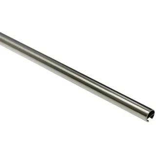 GARDINIA Vorhangstange Memphis 1-läufig Ø 16 mm 200 cm Edelstahl-Optik
