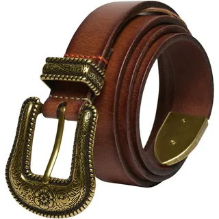 Ledergürtel SUPERDRY "SKINNY WESTERN BELT", Damen, Gr. S, argan oil braun, Büffelleder, unifarben, Gürtel Ledergürtel, aus Büffelleder, mit Casual Passform, unifarbenes Design