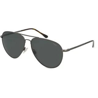 Polo by Ralph Lauren PH3148 Herren-Sonnenbrille Vollrand Pilot Metall-Gestell, grau