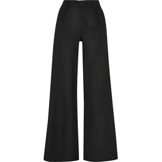 URBAN CLASSICS High Linen Mixed Wide Leg Hosen Schwarz 31