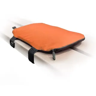 Mosh Kamper Outdoor Gelsitzkissen mit Karabiner, Outdoor Sitzmatte/Gelkissen Wasserdicht Tragbar, Sitzunterlage aus Oxford-Stoff (Orange/Schwarz)