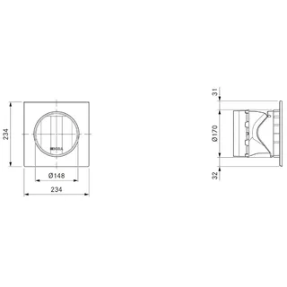Bora Ecotube 3box Mauerkasten rund kurz