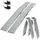 226 cm 1360 kg klappbar Aluminium profiliert silber 2 St.