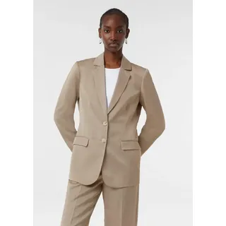 comma Jackenblazer Indoor-Blazer Fließender Satin-Blazer aus Leinenmix beige 40 EU