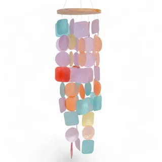 MIJOMA Windspiel Capiz Muscheln 14,5 x 48 cm Bunt
