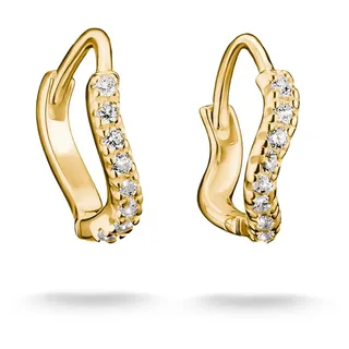 Thomas Sabo Creolen gelbgoldfarben Zirkonia 375