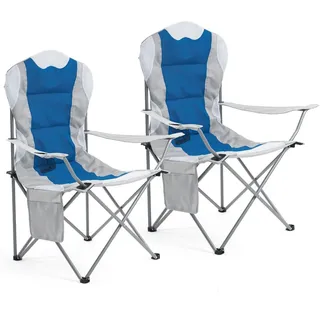 Mondeer Campingstuhl 2er Set Blau