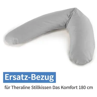 Theraline Ersatzbezug für Stillkissen Das Komfort - Jersey 180 cm - Grau