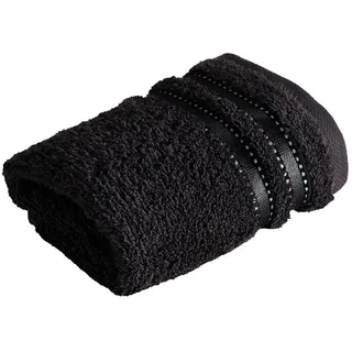 VOSSEN Cult de Luxe Seiftuch 30 x 30 cm schwarz 3 St.