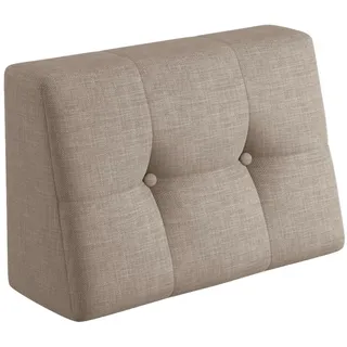 sunnypillow Palettenkissen Gartenmöbel, Rückenkissen 60x40x20/10cm Beige | Rückenpolster für Bett und Sofa, Palettenpolster für Palettenmöbel, Gesteppte Kissen mit Knöpfen, Rückenlehne
