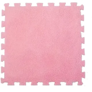 11 Stück Plüsch-Puzzle-Bodenschaummattenfliesen, Plüsch-Puzzlematte, Flauschige, Schneidbare, rutschfeste, Ineinandergreifende Teppichfliesen - FLUFFTILE