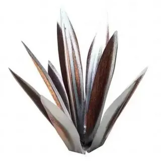 esmen Gartenstatue 2 Stück Tequila rustikale Skulptur Wohnkultur DIY handbemalte Metall Agave Pflanzen Outdoor Garten Rasen Ornamente Hofdekoration