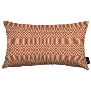 McAlister Textiles Colorado | Kissen mit Füllung in Terracotta Orange | 30 x 50 cm | Gewobenes geometrisches Jaquard Muster | Ethno-Design Deko Kissen gefüllt für Sofa, Couch