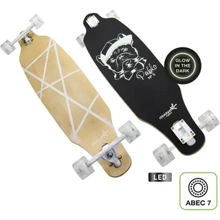 Muuwmi Lights Longboard GLOW ABEC 7 Pablo, mit Leuchtrollen und Glow-Effekt