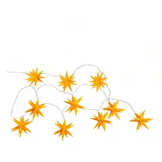NÄVE LED-Lichterkette "3D-STERNE" gelb