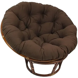 Generisch Papasansessel Kissen Outdoor, Wasserdicht Hängesessel Kissen Rund Sitzpolste, Gemütliches Stuhlauflage Abnehmbar Sitzkissen, Für Gartenstuhl, Rattansessel,Schwingsessel,Braun,120cm