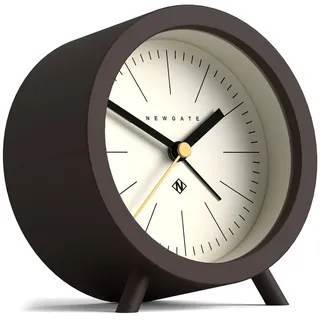 NEWGATE® Fred Wecker | Modernes Fass-Design | Schokoladenbraun | Ideal für Nachttisch, Schreibtisch oder Regal | Modernes Retro-Skandi-Accessoire für Schlafzimmer und Büro