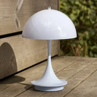 Louis Poulsen Panthella PORTABLE 160 V3, opal hellblau Portable, dimmbar, blau, für Wohn- / Esszimmer, Kunststoff, Design - 16 cm - 16 cm - 24.1 cm