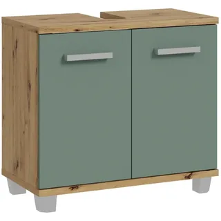 alasans Waschbeckenunterschrank 2 Türen 68,6 x 62 x 34,8 cm Salbei/Artisan Eiche