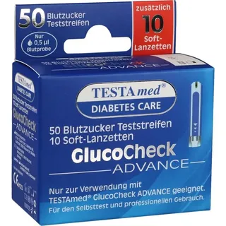 Sebamed TESTAmed GlucoCheck Advance 50Teststreif m.10Lanz. 1 p