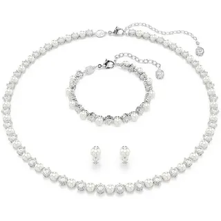 Swarovski Schmuckset Multipack Schmuck Geschenk MATRIX (Set, 4-tlg., inkl. Schmuckbox), mit Swarovski® Kristallen, mit Swarovski® Perle weiß