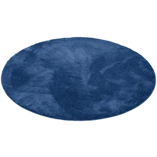 Pergamon Hochflor Teppich 200 x 200 cm Blau