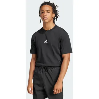 Adidas Essentials Small Logo Single Jersey T-Shirt Black / White S
