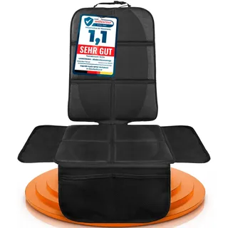 LIONSTRONG LIONSTRONG® Kindersitzunterlage - Sitzschoner [ISOFIX GEEIGNET] - schwarz | wasserabweisender Autositzschoner Polyester Stoff - Sitzschutz Sitzschoner Auto Kindersitz - universell kompatibel
