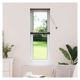 vidaXL Balkenjalousien 130 x 50 cm / Fenstergröße (Velux) Schwarz