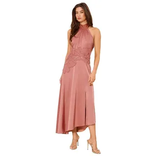 LIPSY Partykleid Lipsy Ausgestelltes Midaxikleid mit Stickerei (1-tlg) rosa 40 (GB: 12)