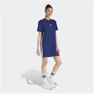adidas Sportswear Shirtkleid ESSENTIALS 3-STREIFEN blau XL (46/48)