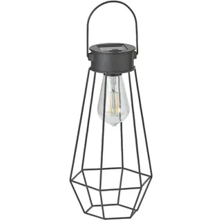NORTHPOINT LED Solar Laterne Metall 13x33,2x13 cm 1 Stück Schwarz