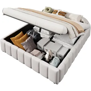 stilvora Polsterbett 140 x 200 cm Beige