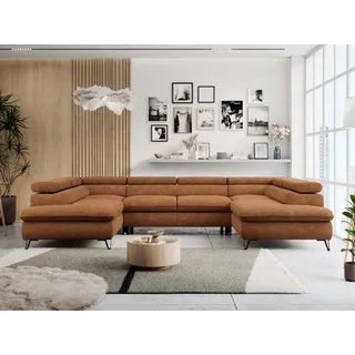 MKS Meble Eckcouch Struktur 2-Sitzer Orange