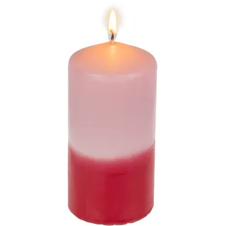 DIP DYE Stumpenkerzen mit Farbverlauf Kerzen in Geschenkverpackung Neon Bunt - Rosa - Rot