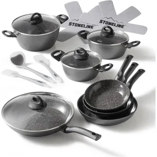 STONELINE Topf-Set 16-tlg. 4 x Kochtopf + 4 x Pfanne
