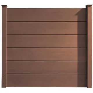 HORI Sichtschutzzaun XXL | WPC | Sichtschutz | Gartenzaun | Zaun | Lamellenzaun I 180 x 180 cm I Braun
