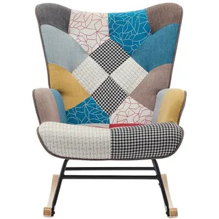 vente-unique Schaukelstuhl ELMINA II Polyester 86 x 91 x 68 cm Mehrfarbig