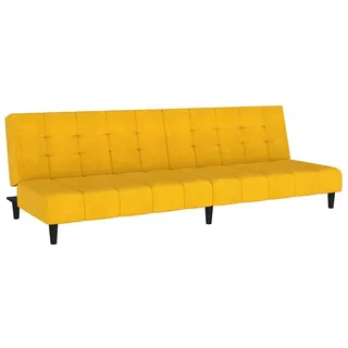 vidaXL Schlafcouch Samt 2-Sitzer Gelb