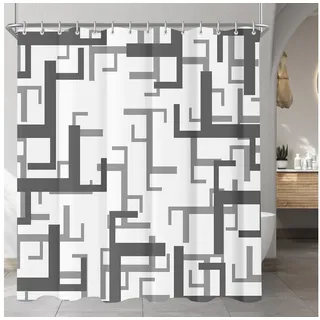 luxuskollektion Duschvorhang 240 x 200 cm Block Antischimmel wasserabweisend